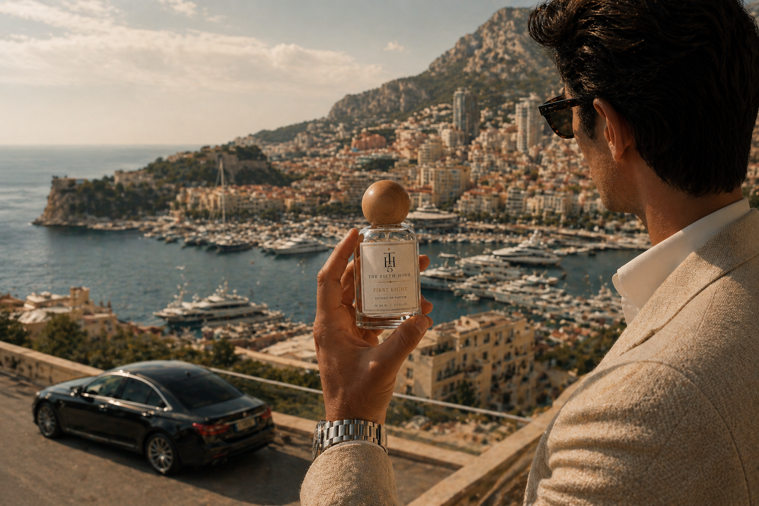 Golden hour on a Monaco superyacht deck